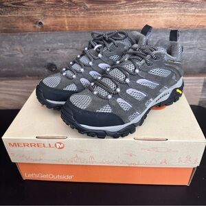 Merrell Moab Ventilator Hiking Shoes Womens Size 7.5 Low Top J87336 Beluga/Lilac